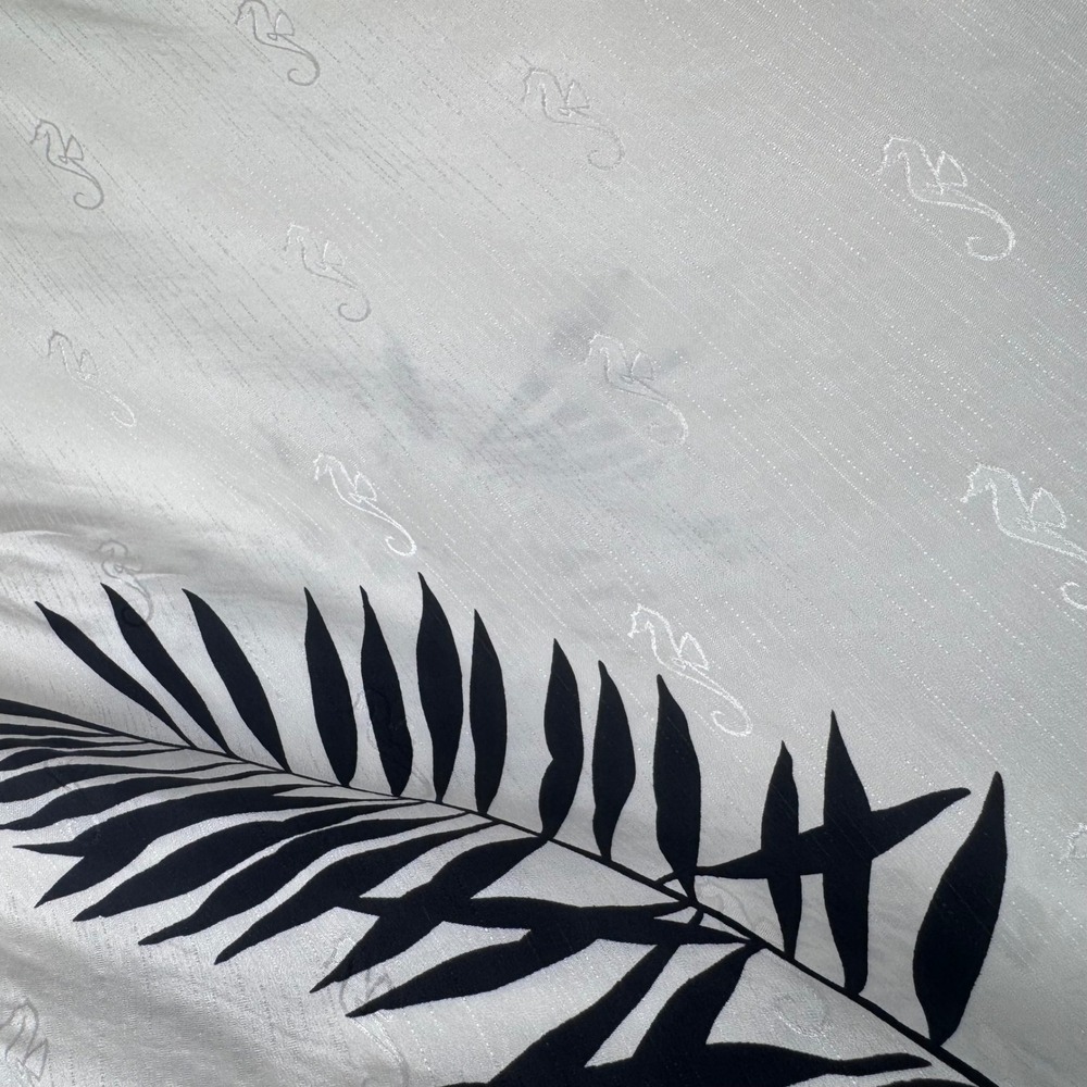 Tori Richard Hawaiian 100% Silk Midi Dress Sz 8 Cream Seahorse Palm Vacation Y2K - Picture 12 of 12
